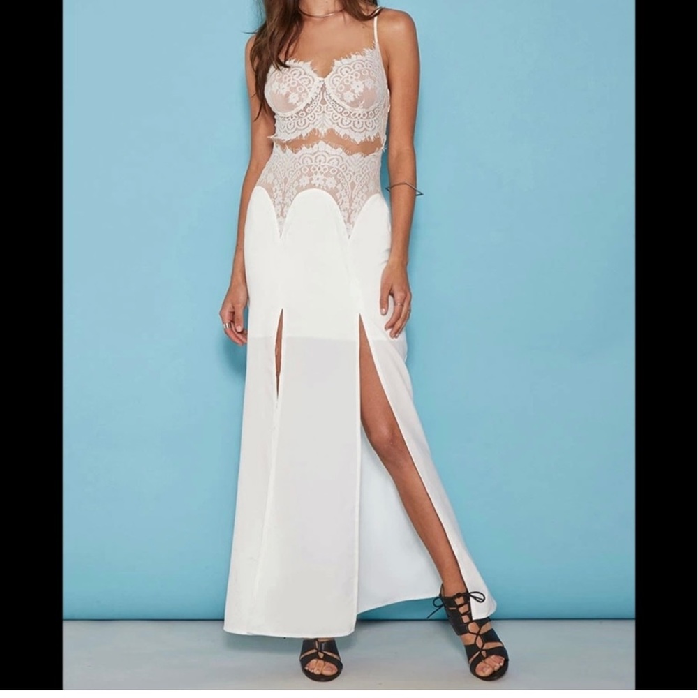 White Lace Maxi Dress